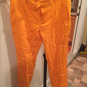 Orange- alicious CK linen woven pants size 6